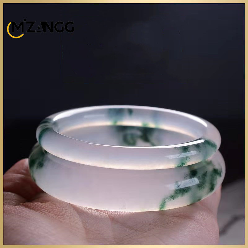 Men Accessories For Hand - Natural Green Jadeite Bangle Jade Bracelet