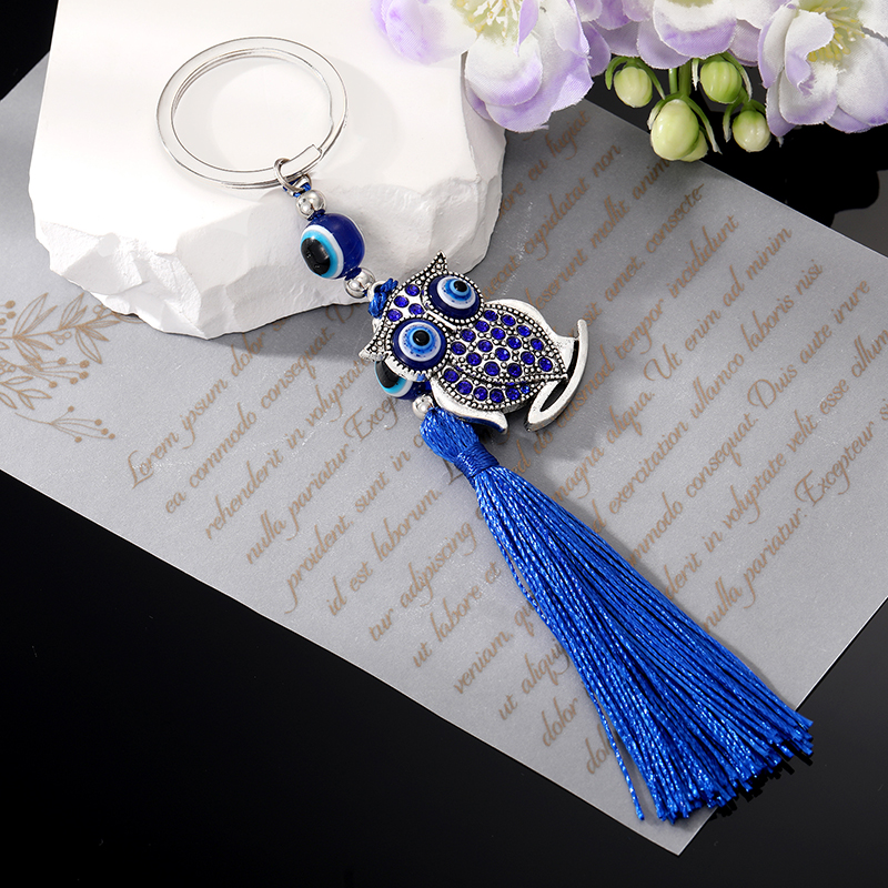 Zircon Turkish Blue Eye Owl An - مراجعة Men Accessories Evil Eye وسعره