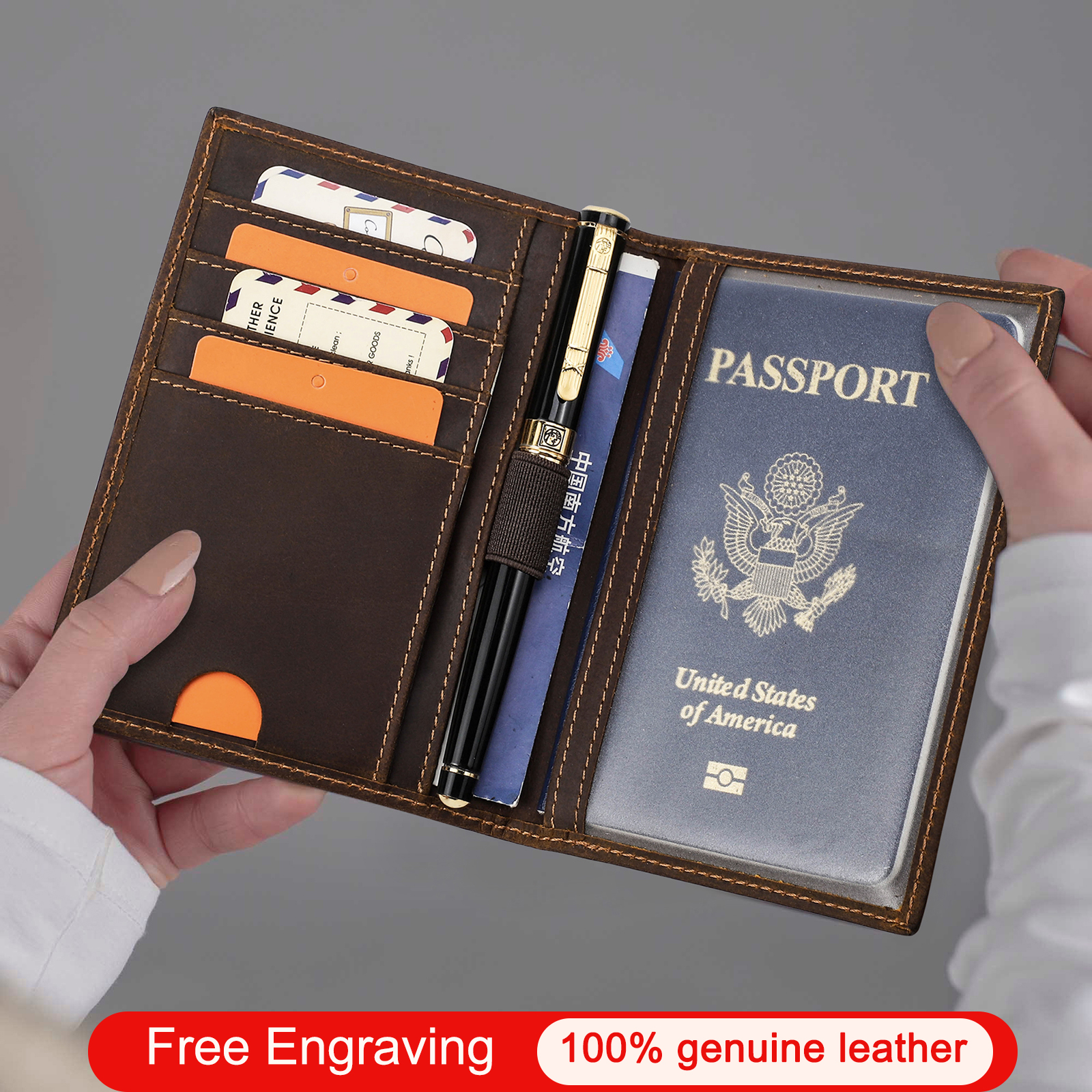 CONTACT'S Passport Holder Men  - مراجعة Men'S Accessories On Sale وسعره