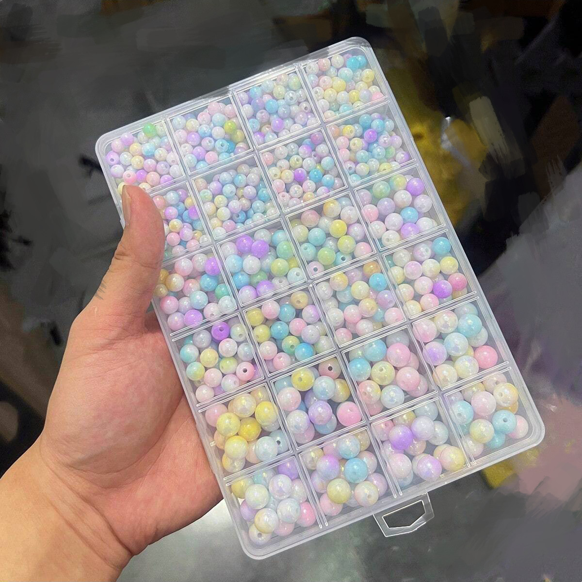 800pcs/24 grid set box 6mm/8mm - مراجعة Men Accessories Box وسعره