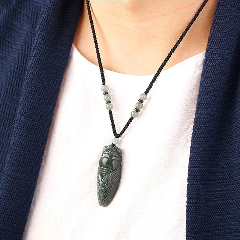 Natural Hetian Jade Cicada Pen - مراجعة Men Accessories For Hand وسعره