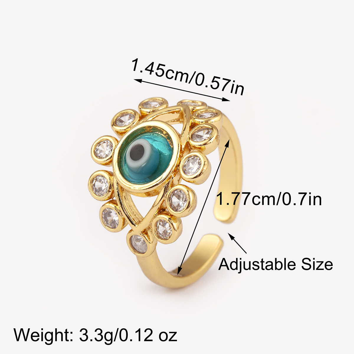 Colorful Crystal Evil Eyes Rin - مراجعة Men Accessories Evil Eye وسعره