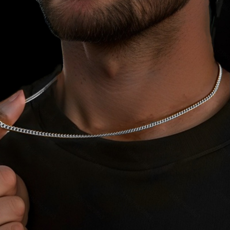 2mm Men's Cuban Chain Necklace - مراجعة Men'S Accessories Trending وسعره