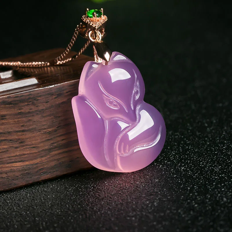Natural Purple Agate Fox Penda - مراجعة Men Accessories For Hand وسعره