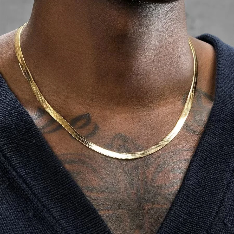 Men 925 sterling silver Gold 4 - مراجعة Men'S Accessories Trending وسعره