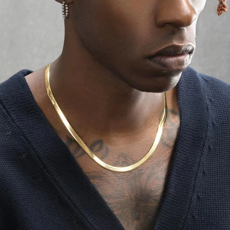 Men 925 sterling silver Gold 4 - مراجعة Men'S Accessories Trending وسعره