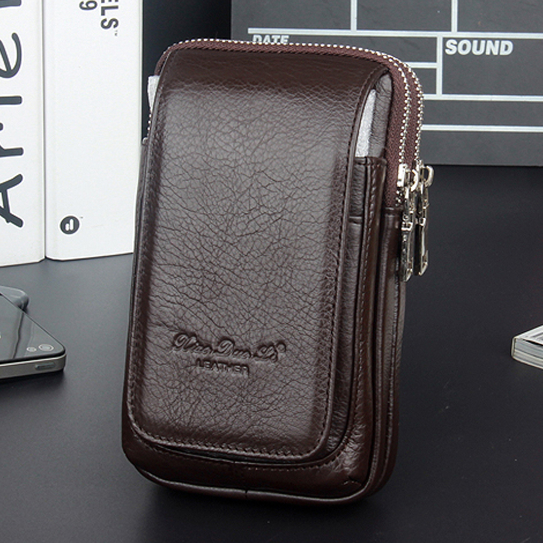 Men Genuine Leather Waist Fann - مراجعة Men Accessories Box وسعره