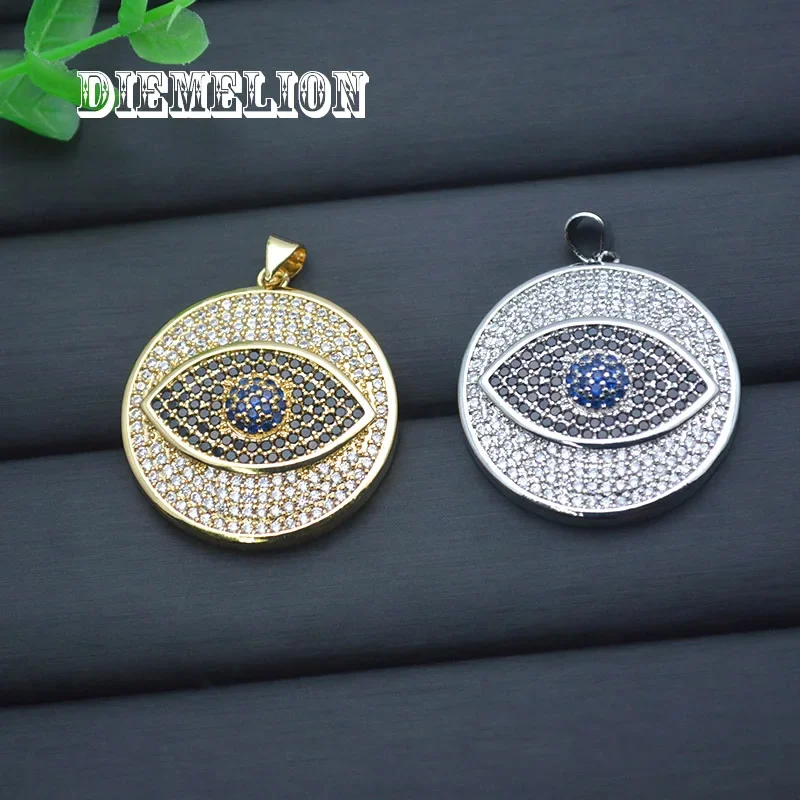 Big Round Full Cubic Zirconia  - مراجعة Men Accessories Evil Eye وسعره