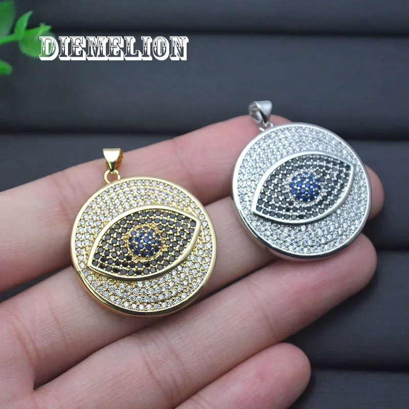 Big Round Full Cubic Zirconia  - مراجعة Men Accessories Evil Eye وسعره