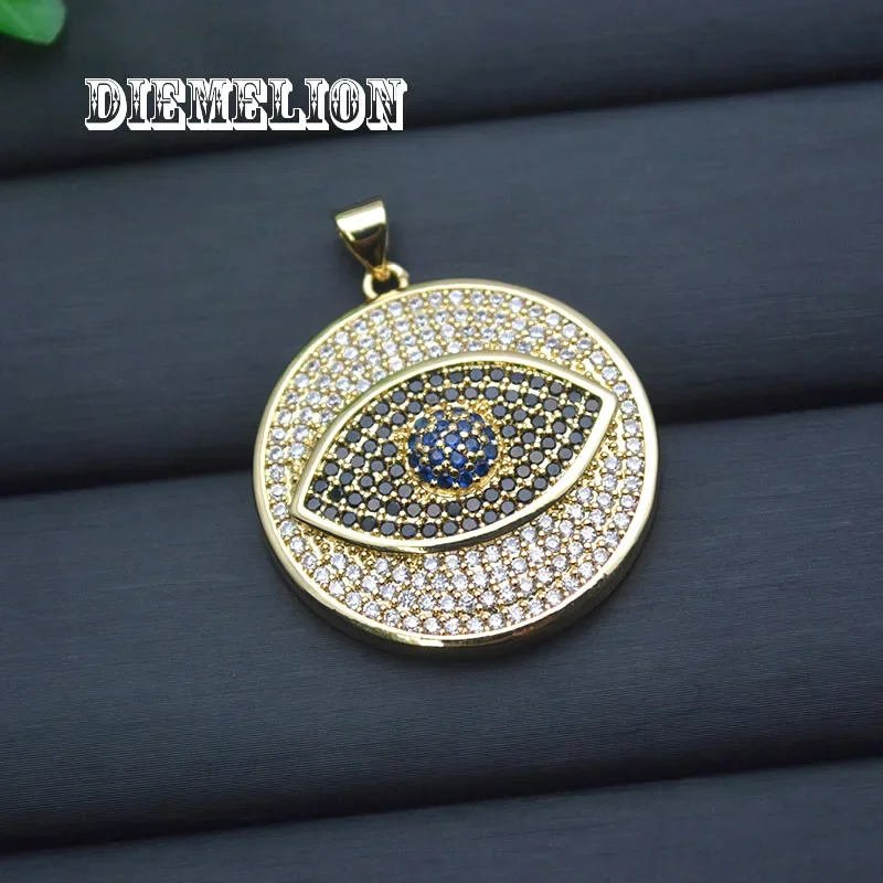 Big Round Full Cubic Zirconia  - مراجعة Men Accessories Evil Eye وسعره