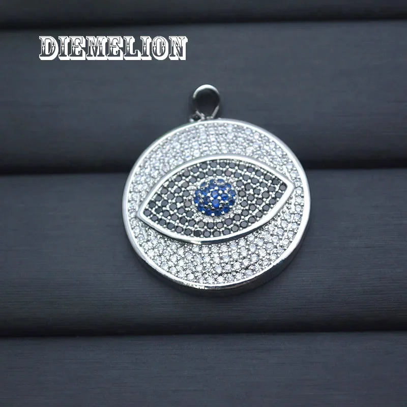 Big Round Full Cubic Zirconia  - مراجعة Men Accessories Evil Eye وسعره