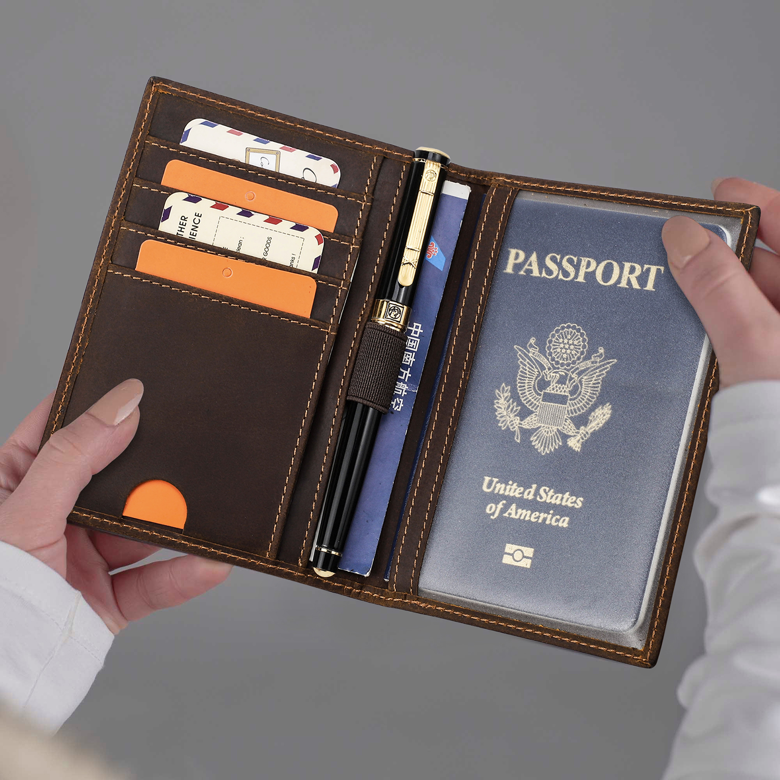 CONTACT'S Passport Holder Men  - مراجعة Men'S Accessories On Sale وسعره
