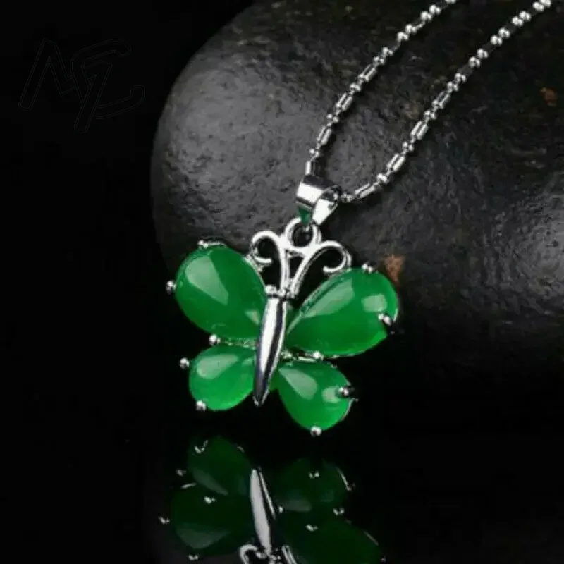 S925 Silver Green Jade Butterf - مراجعة Men Accessories For Hand وسعره