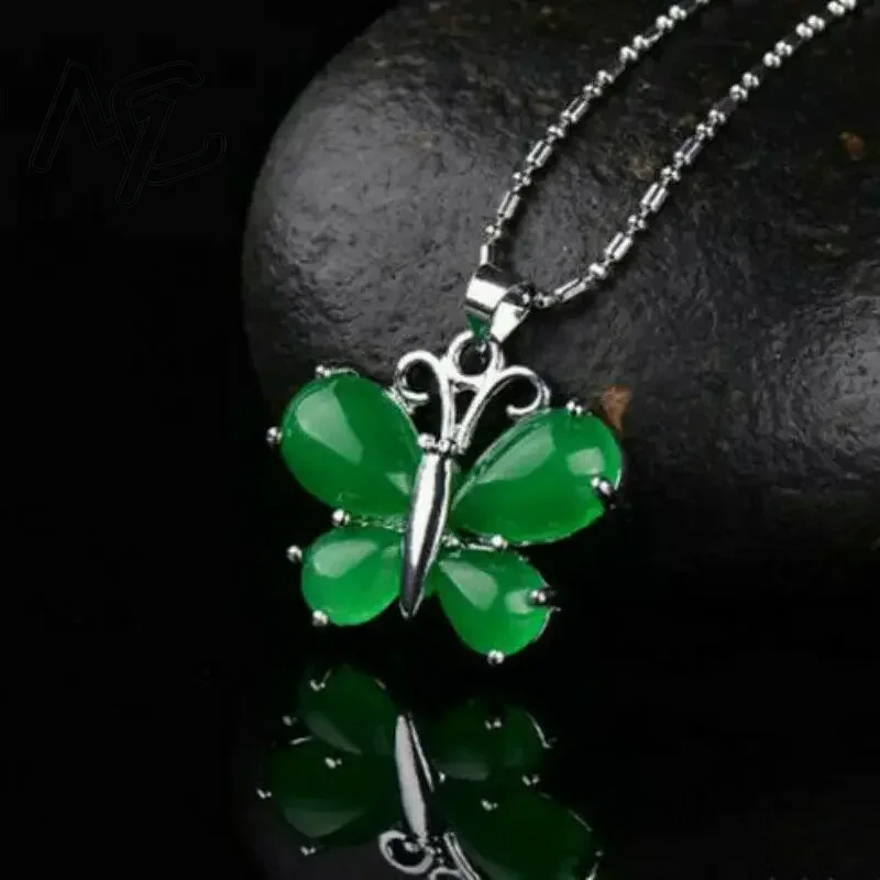 S925 Silver Green Jade Butterf - مراجعة Men Accessories For Hand وسعره