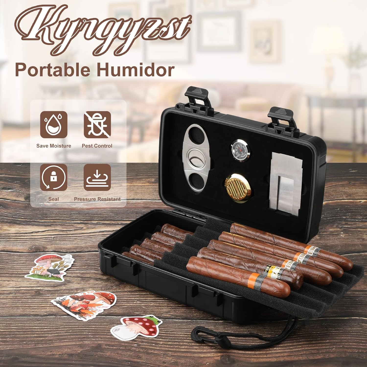 Portable Cigar Humidor Holds 1 - مراجعة Men'S Accessories وسعره
