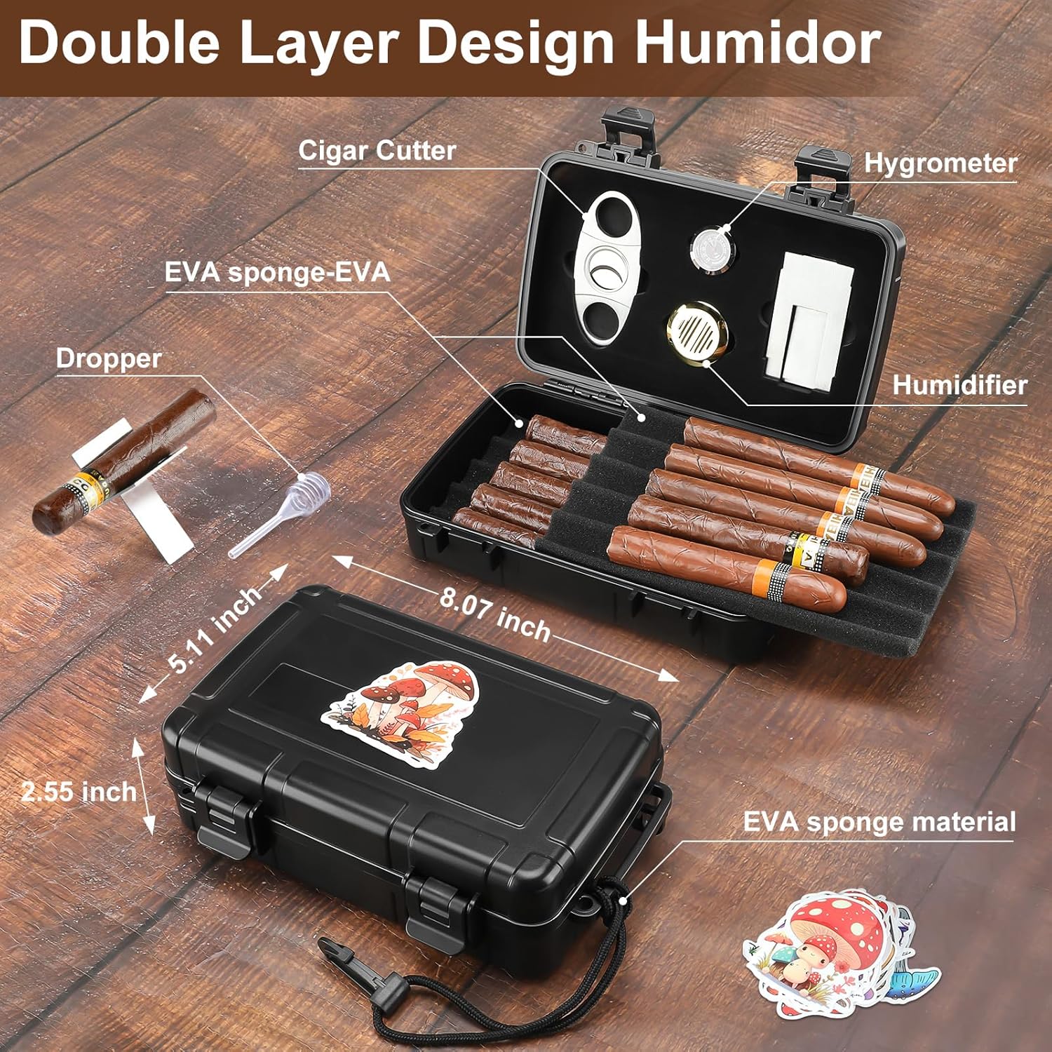 Portable Cigar Humidor Holds 1 - مراجعة Men'S Accessories وسعره