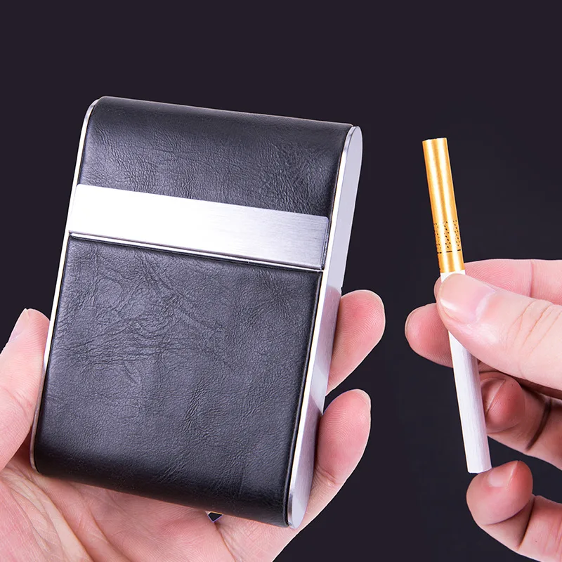 Leather Metal Cigarette Case,  - مراجعة Men Accessories Box وسعره